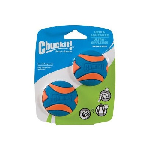 Chuckit - Ultra Squeaker Ball - M - 6cm - 2 pcs. - (CHUC33068)