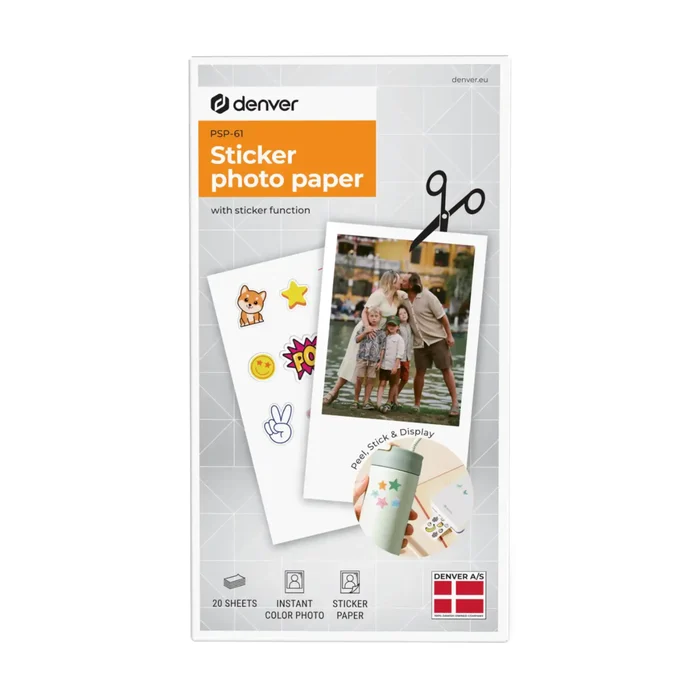 Denver Självhäftande fotopapper till MCP-6010 20-pack