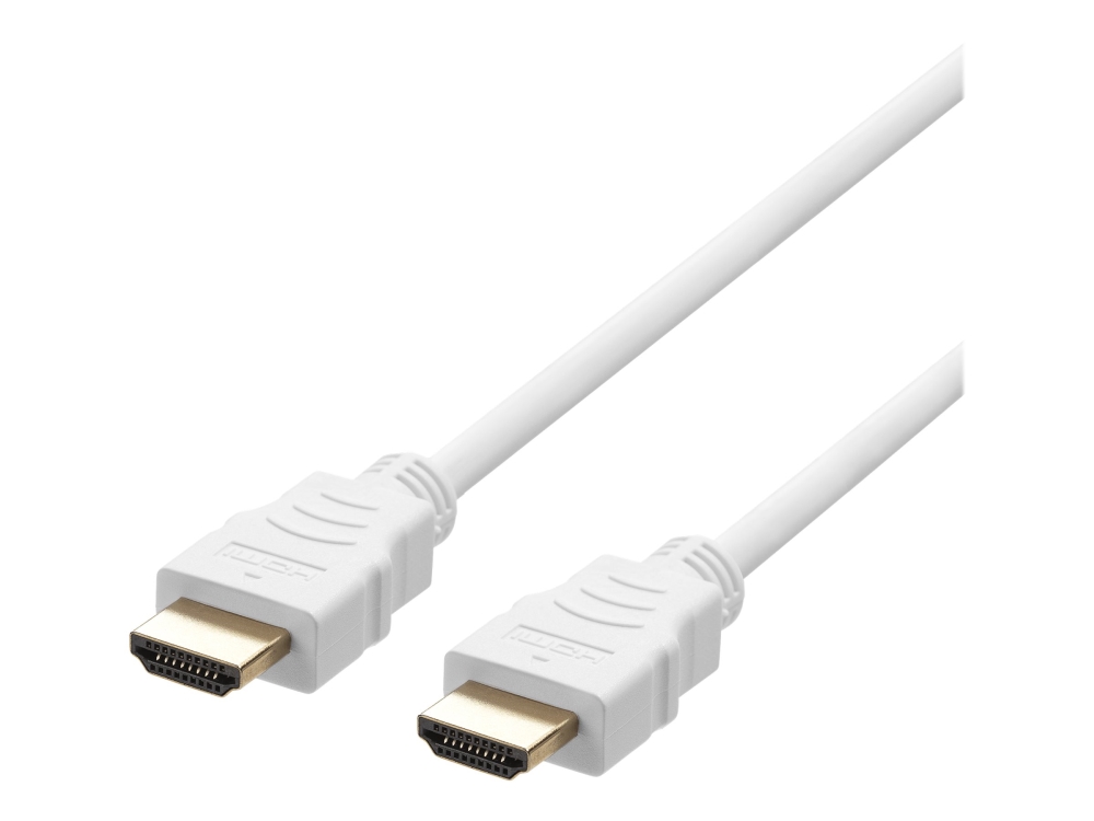 Deltaco Ultra High Speed HDMI-kabel 2.1 - Vit - 1m, bild 2