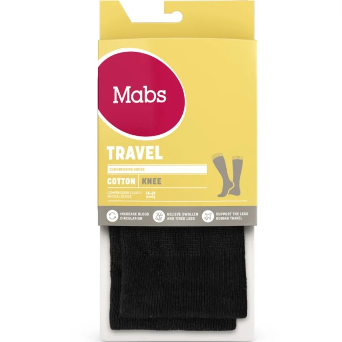Mabs TRAVEL COTTON KNEE BLACK M, 1 par, bild 2