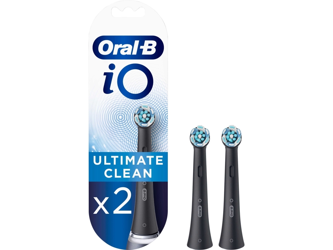 Oral-B iO Ultimate Clean 2 St refillborsthuvuden, svart