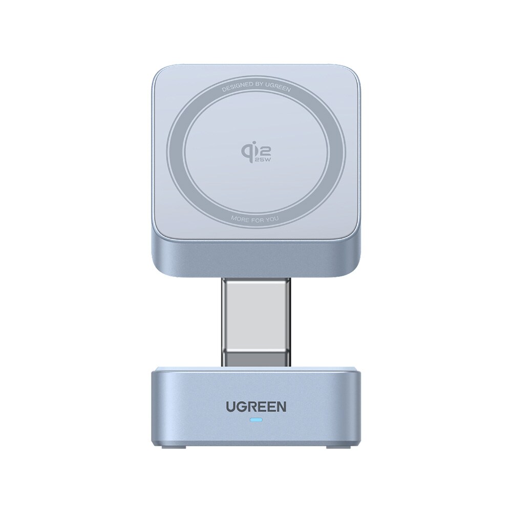 Ugreen W752 2i1 Trådlöst laddställ 35W 3A 1xUSB-C - Blå / Qi2-laddstation / MagSafe-ställ, bild 2