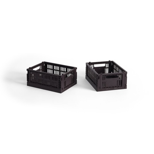 HAY - Colour Crate Mini Förvaringslåda (Bordeaux) - 2-pack