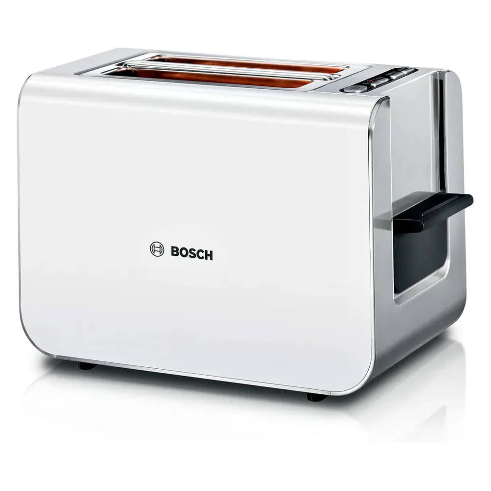 Bosch Styline brödrost TAT8611N / Brödrost med brödvärmare / Köksbrödrost med upptiningsfunktion