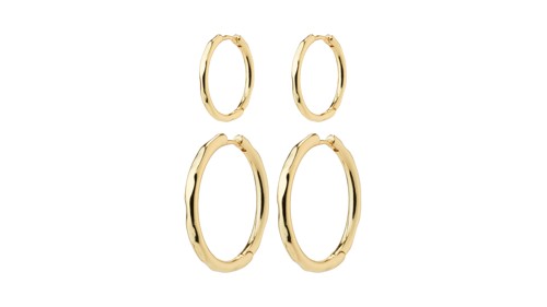 PILGRIM - EVE Hoop Earrings 2-in-1 Set - Gold-Plated - 20 mm / 30 mm, bild 3