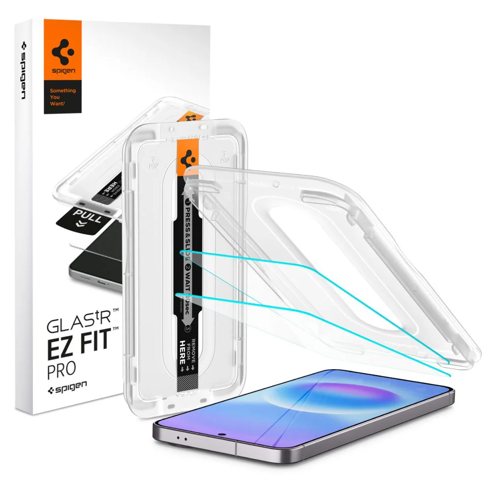 Spigen Glas.tR EZ Fit Pro 2-pack härdat glas för Samsung Galaxy A57 5G