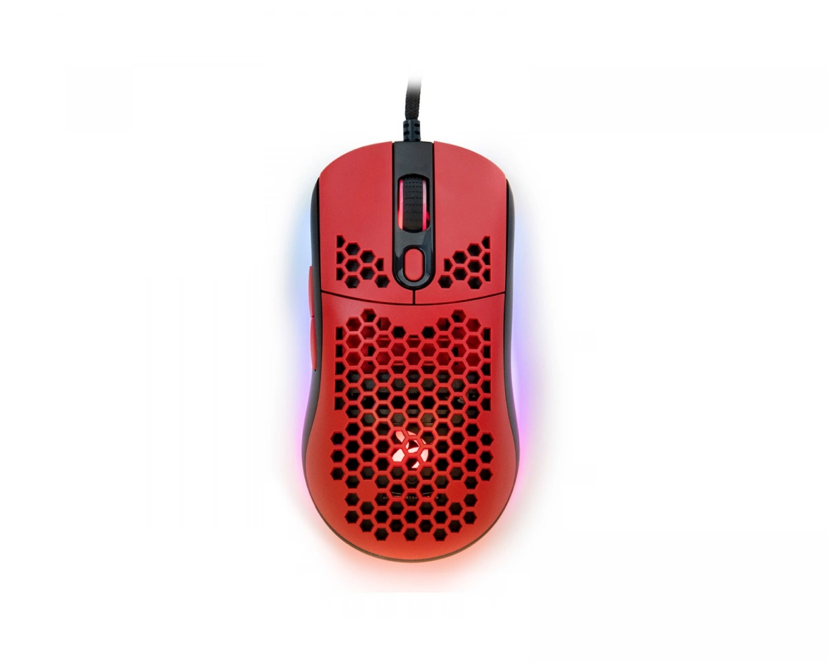 Arozzi Favo Ultra Light Gaming Mouse - Röd, bild 2