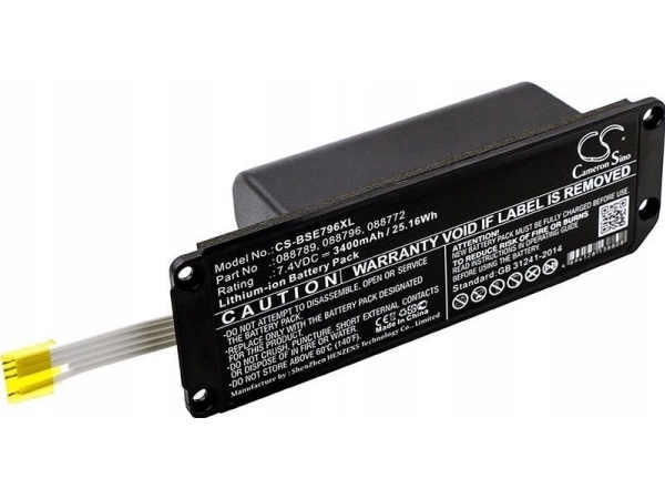 Cameron Sino Uppladdningsbart batteri typ 088789 088796 088772 080841 för Bose Soundlink Mini 2 / 3400mah / Cs-bse796xl