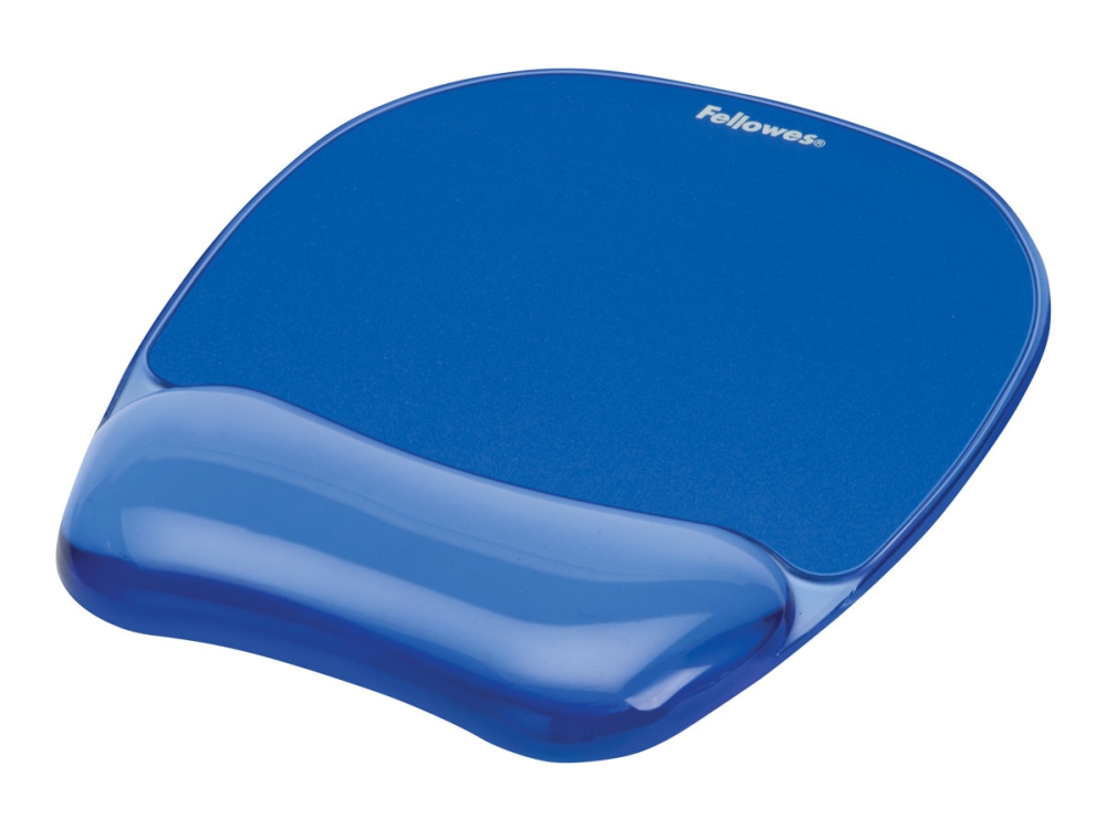 Musmatta fellowes crystals gel flex, med handledsstöd, blå