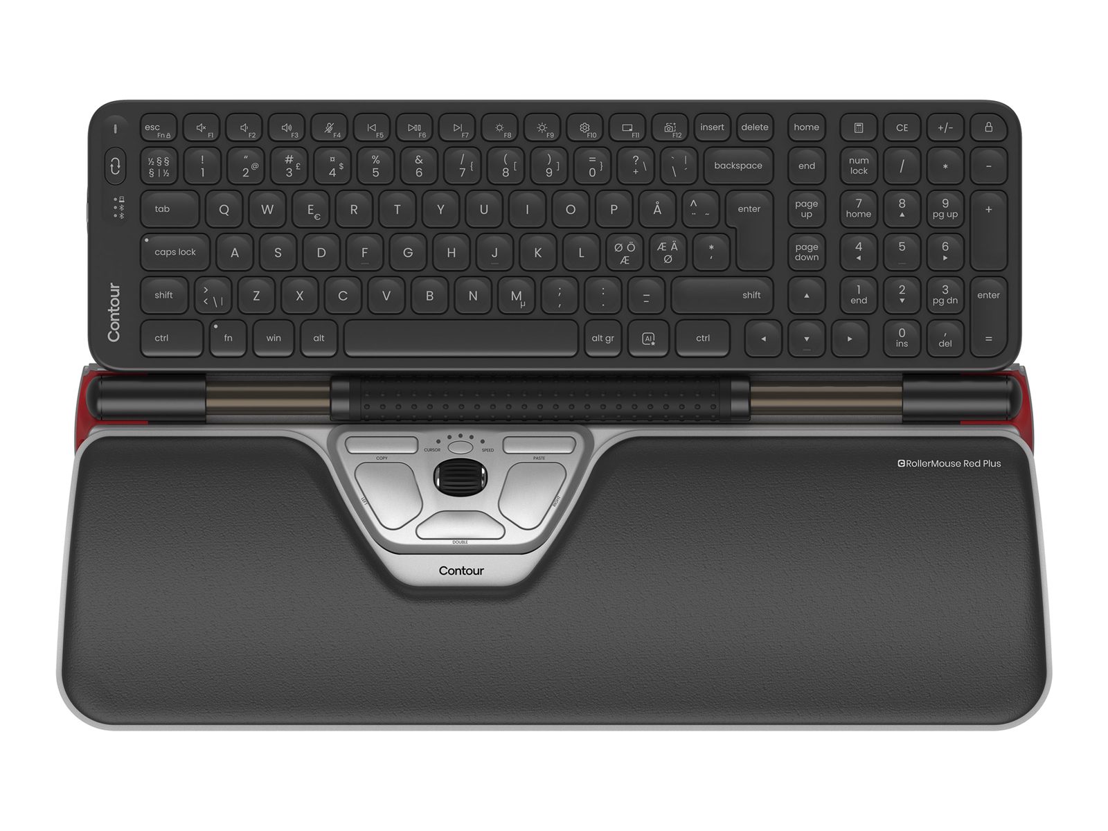 Contour RollerMouse Red Plus + Balance Mid-Size Keyboard Combo Wireless Pan Nordic Layout