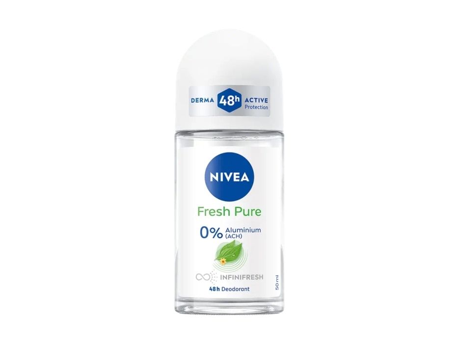 NIVEA Fresh Pure, Kvinna, Antiperspirant, Roll on-deodorant, Flaska, 50 ml, 48 h