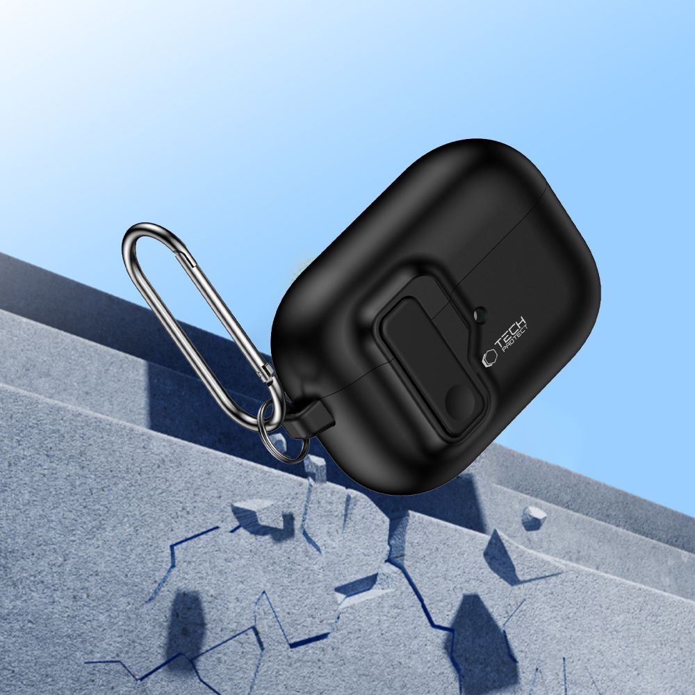 Tech-Protect Slim Hook Fodral med karbinhake till Apple AirPods Pro 1/2 - Svart, bild 5