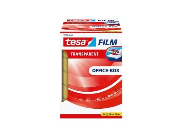TESA 57379, 66 m, Transparent, 25 mm, 6 styck