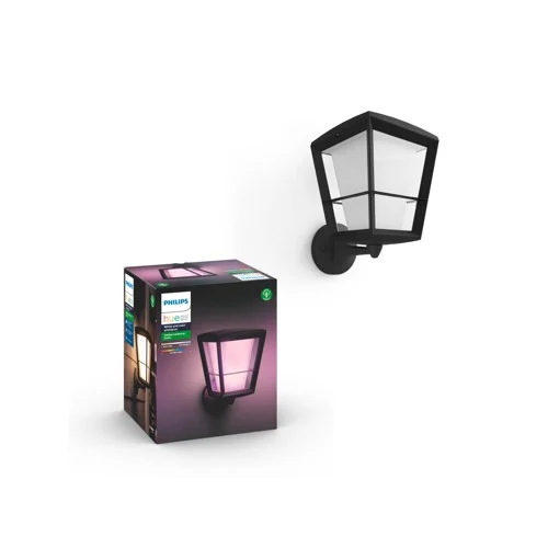 Philips Hue Econic WACA svart uppåtriktad vägglampa