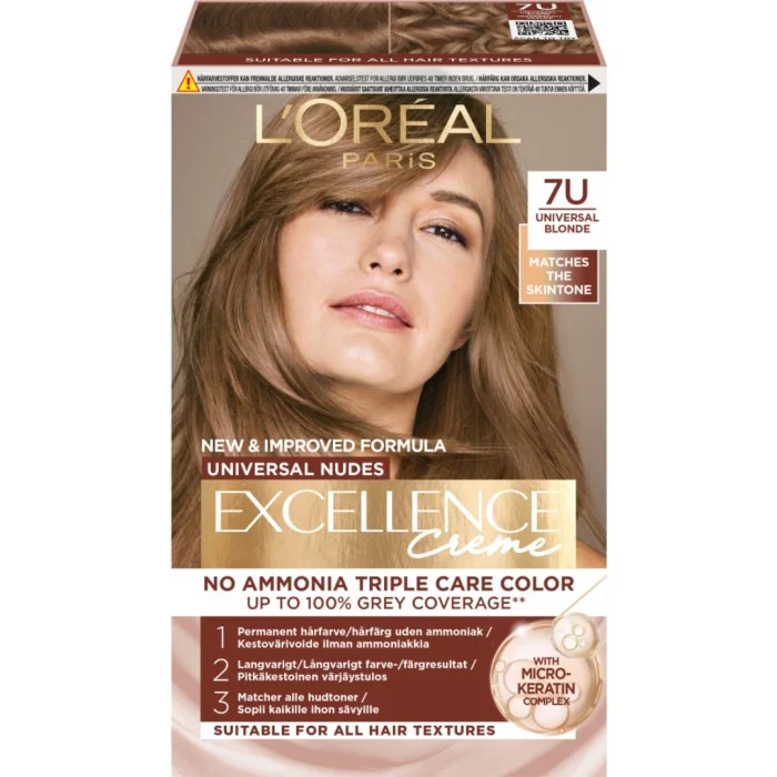 Loreal Paris Excellence Creme Universal Nudes 7U Universal Blonde