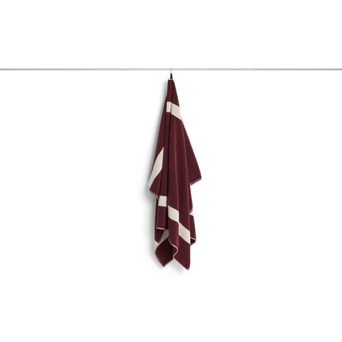 HAY - Randig Badlakan - W100 x L150 cm - Burgundy
