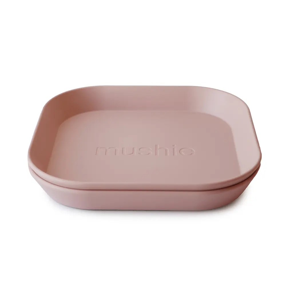 Mushie - Dinner Plates Square - Blush - 19 x 19 x 2.5 cm
