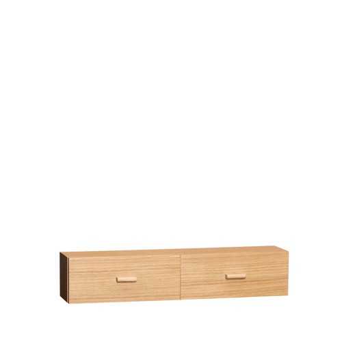 Hübsch - Shuno Shelf - Natural, Orange - 60x14xh12cm