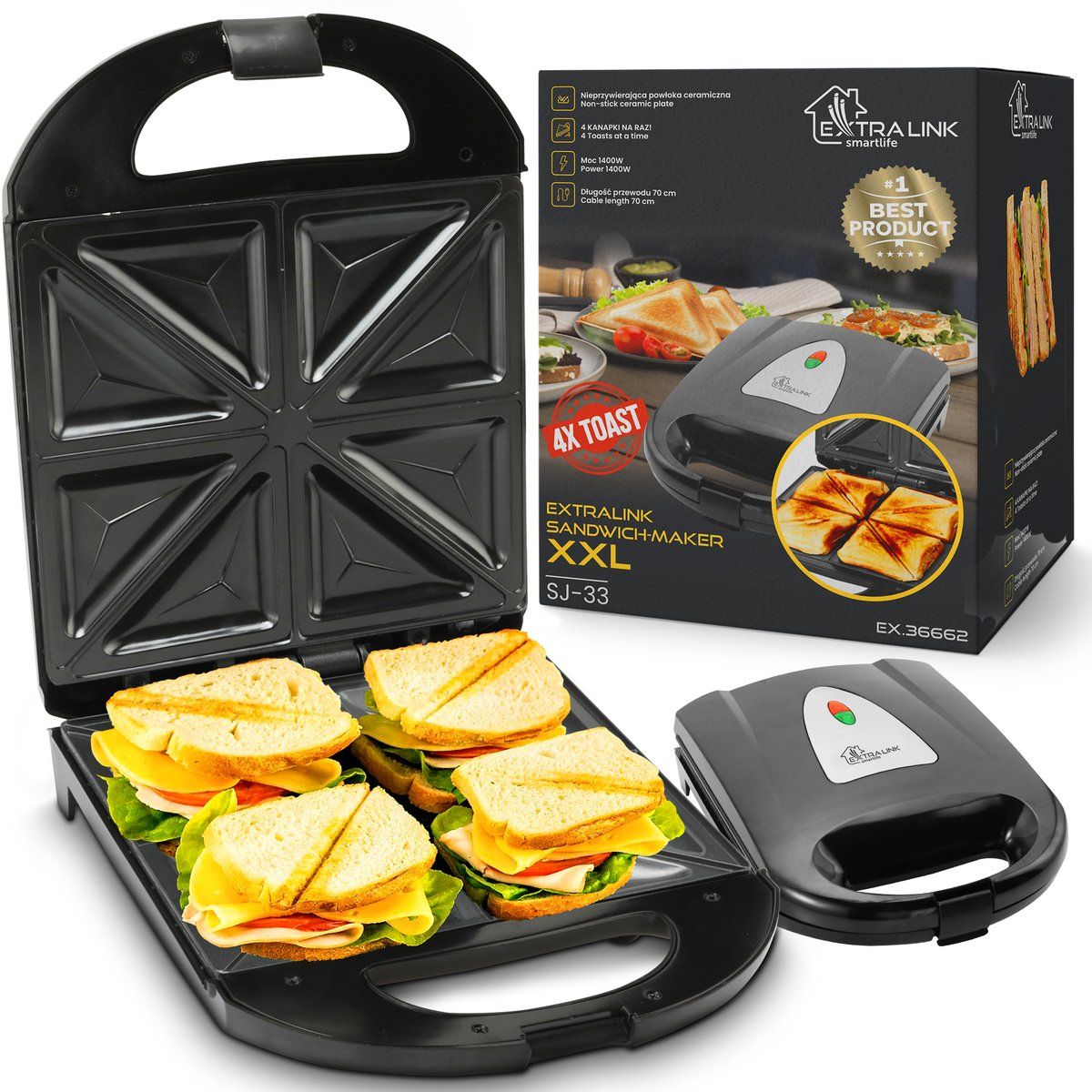 Extralink SJ-200 luftfritös 1000 W 2 L EU