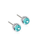 Blomdahl Silver Titanium Bezel 5 mm Turquoise
