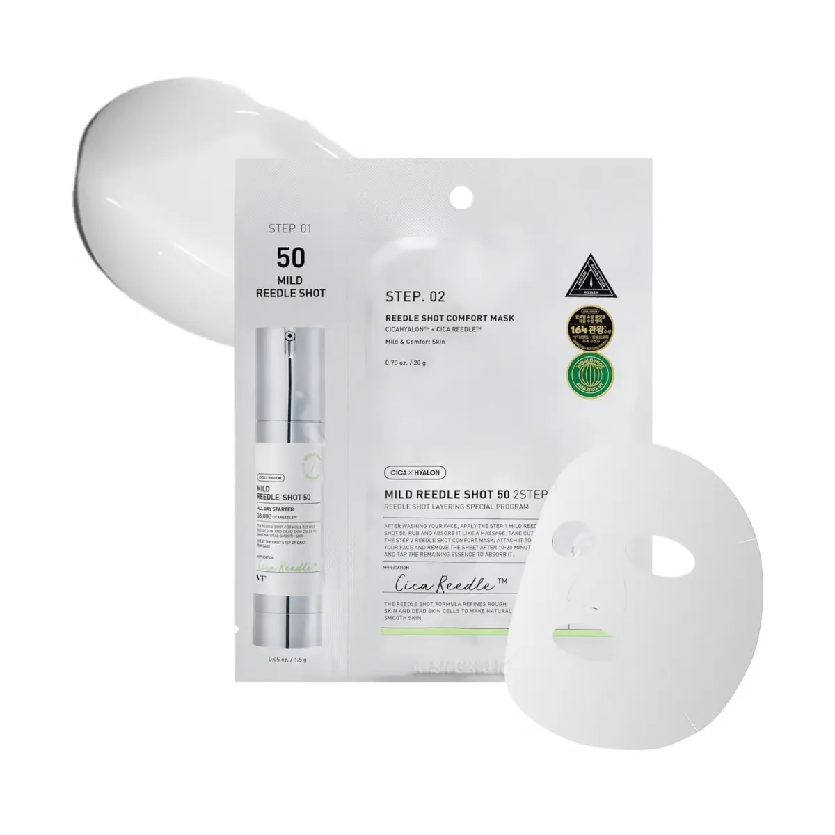 VT Cosmetics Mild Reedle Shot 50 2-step Mask, bild 2