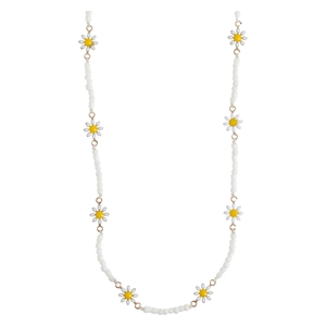 Timi of Sweden Flower Daisy Enamel Necklace