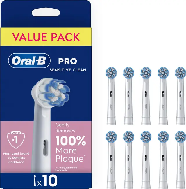 Oral-B Sensitive Clean & Care borsthuvuden 10 st, vita