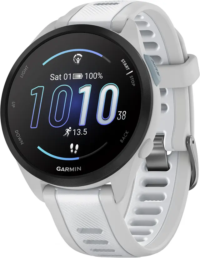 Garmin Forerunner 165 Music löparklocka AMOLED, grå/vit