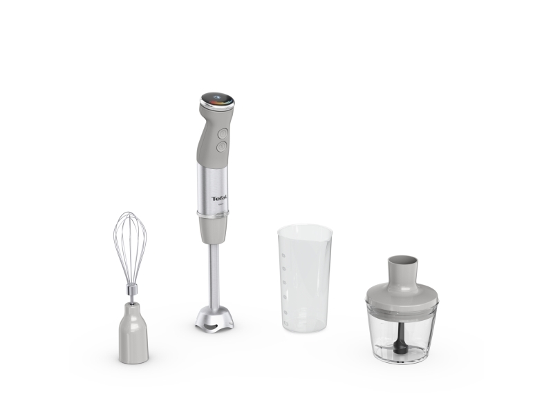 Tefal Quickchef+ HB673B30, Stavmixer, 1000 W, Grå, Rostfritt stål
