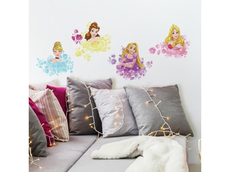 Disney prinsessor med blommor wall stickers