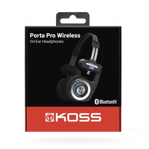 KOSS Porta Pro 2.0 trådlösa on-ear-hörlurar (svarta)
