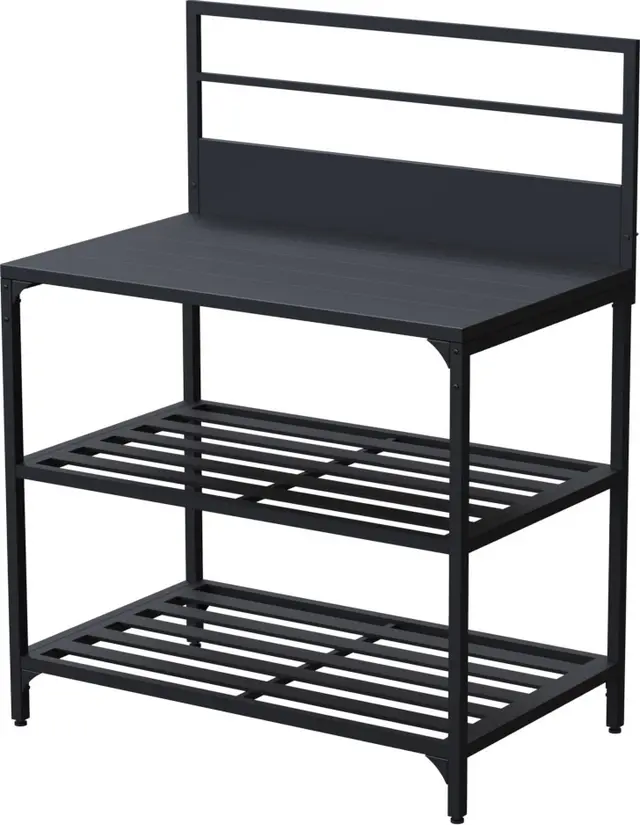 VARI utekök modul 1 med hyllor (svart)