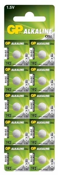 GP Alkaline Cell Battery - LR41 - 1,5V - 10 pack