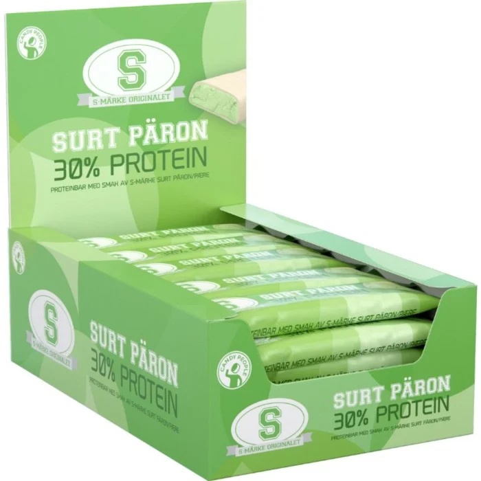 S-märke Bar Surt Päron 35 g x 20
