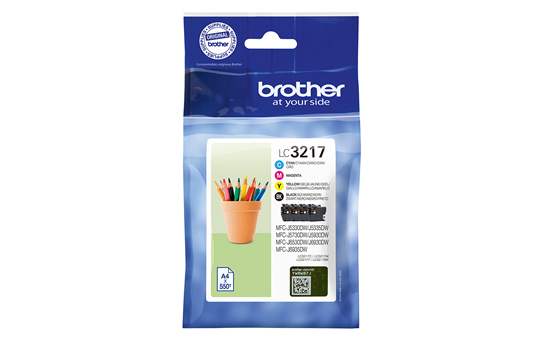 Brother LC3217 Value Pack, 4 st patroner (svart+cyan+magenta+gul), 550 sidor, bild 2