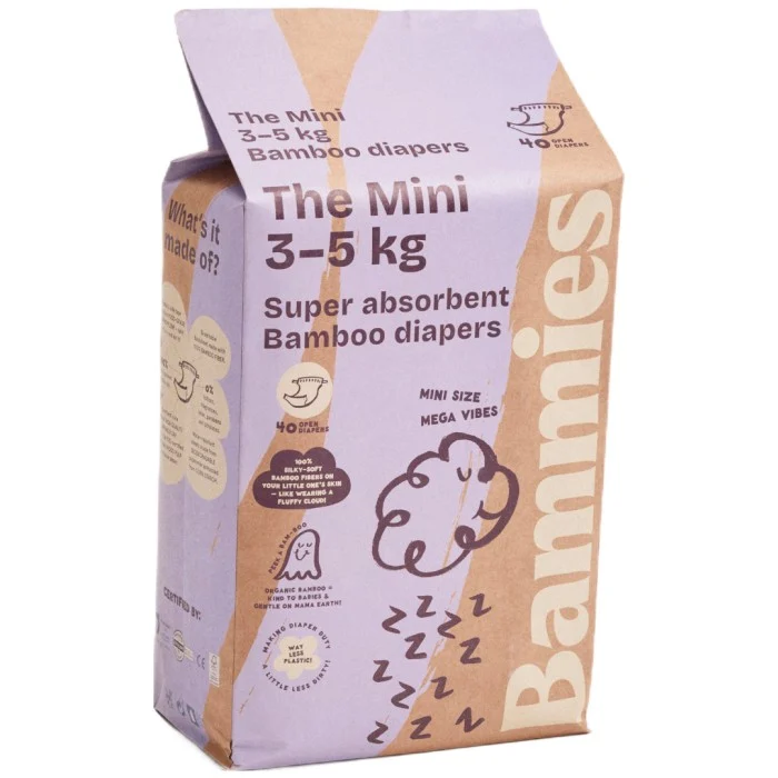 Bammies Blöjor Mini 3-5kg , 40 st