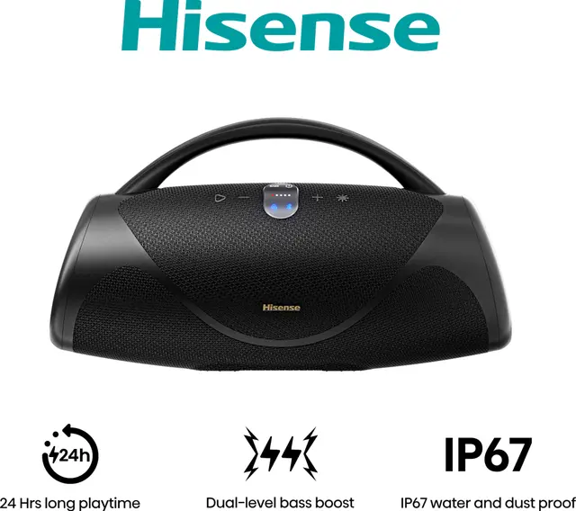 Hisense VoyageBoom bärbar bluetooth-högtalare (svart)