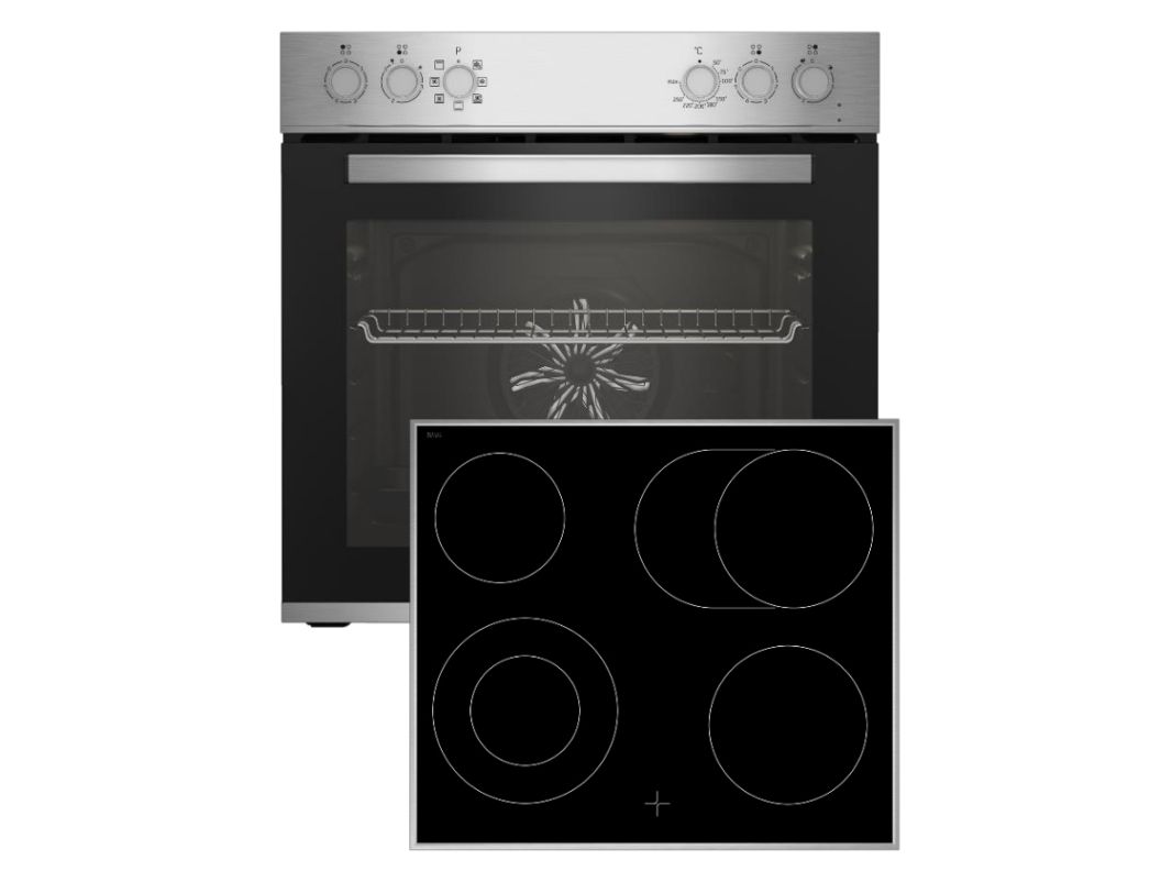 Beko BBUE12020X keramikhällsset 4 zoner 58 cm rostfritt stål