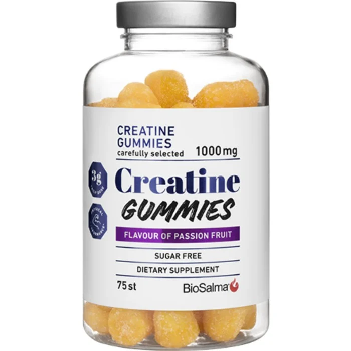 BioSalma Creatine Gummies 1000 mg, Passion Fruit, 75 Gummies