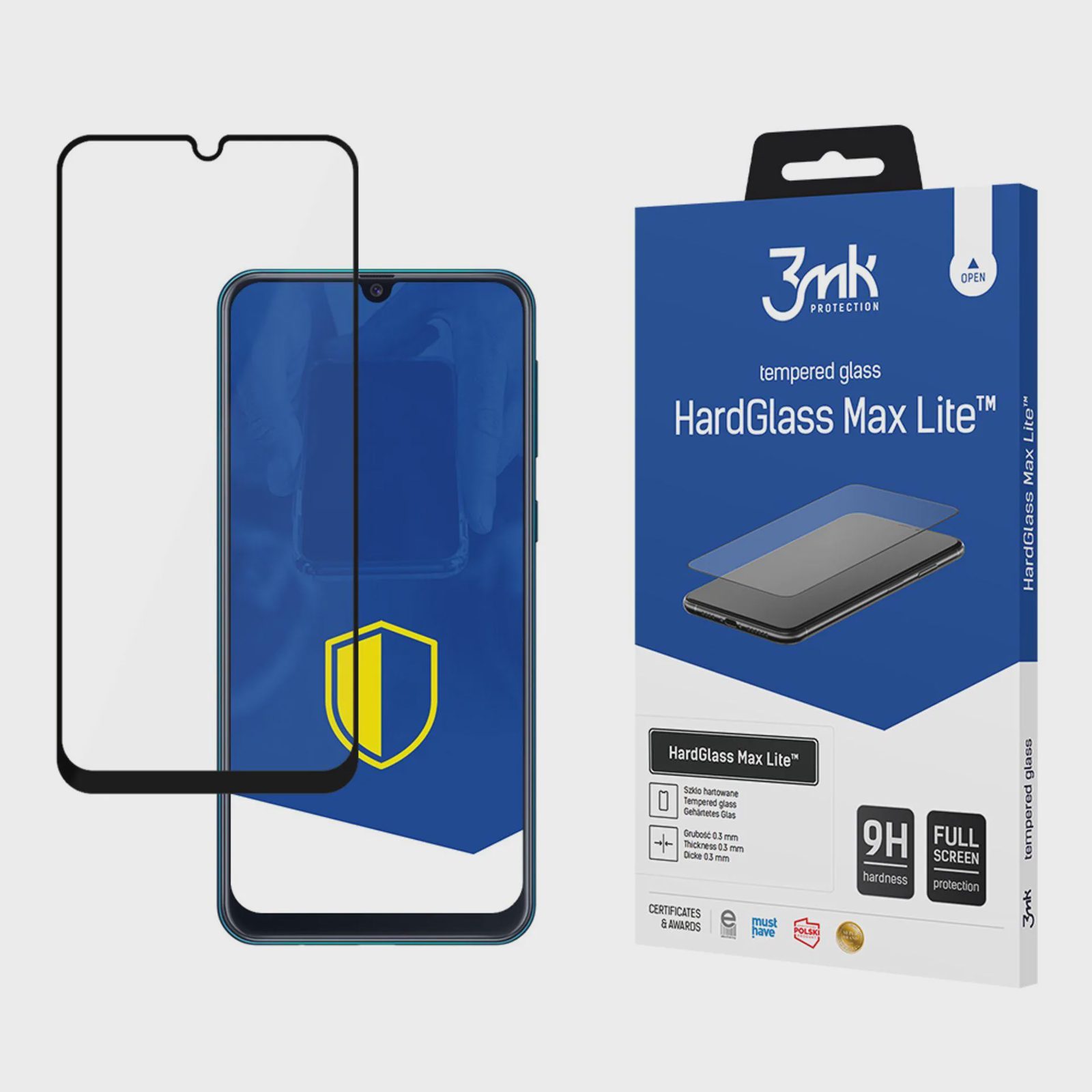 3mk HardGlass Max Lite svart härdat glas för Samsung Galaxy M31 / M31 Prime