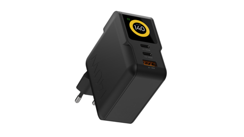 Xtorm - 140W GaN3 NextGen Hjemmeoplader USB-C/C/A GRS Sort, bild 3