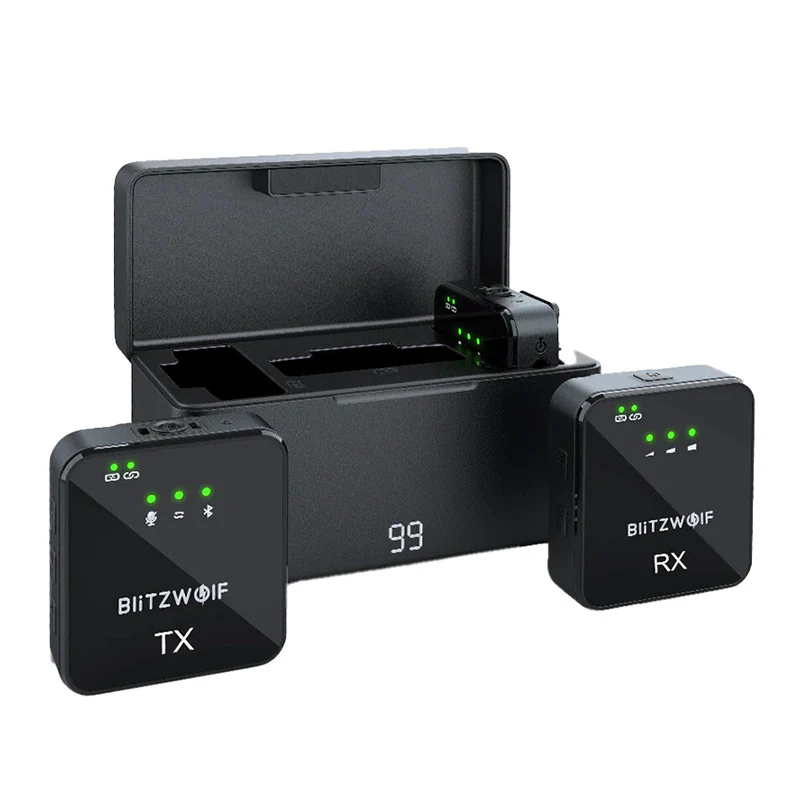 BlitzWolf Wireless Microphone BW-SX63 1000mAh (black), bild 2