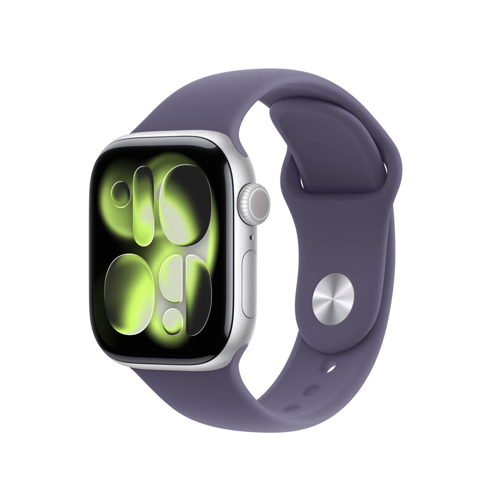 Apple Watch Series 11 GPS + Cellular 42mm Silver Aluminiumboett med Purpurdimma Sportband - M/L, bild 3