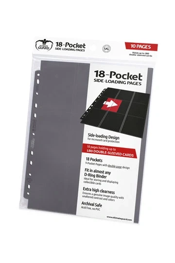 Ultimate Guard 18-Pocket Pages Side-Loading Grey (10st)