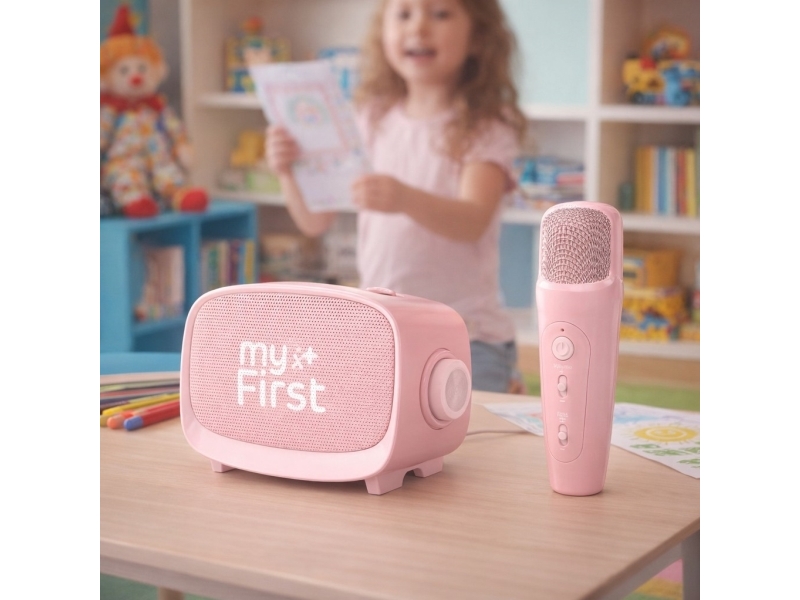 myFirst Voice 2 högtalar- och mikrofonset 2-i-1 Bluetooth/AUX/MicroSD, rosa, bild 4