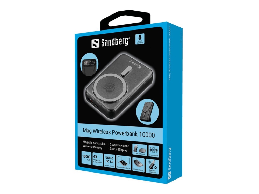 Sandberg - Mag Wireless Powerbank 10000, bild 4