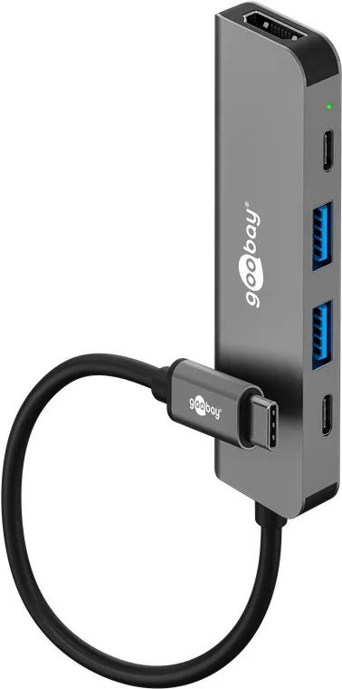 Slim 5-ports USB-hub med HDMI™, 5 Gbit/s