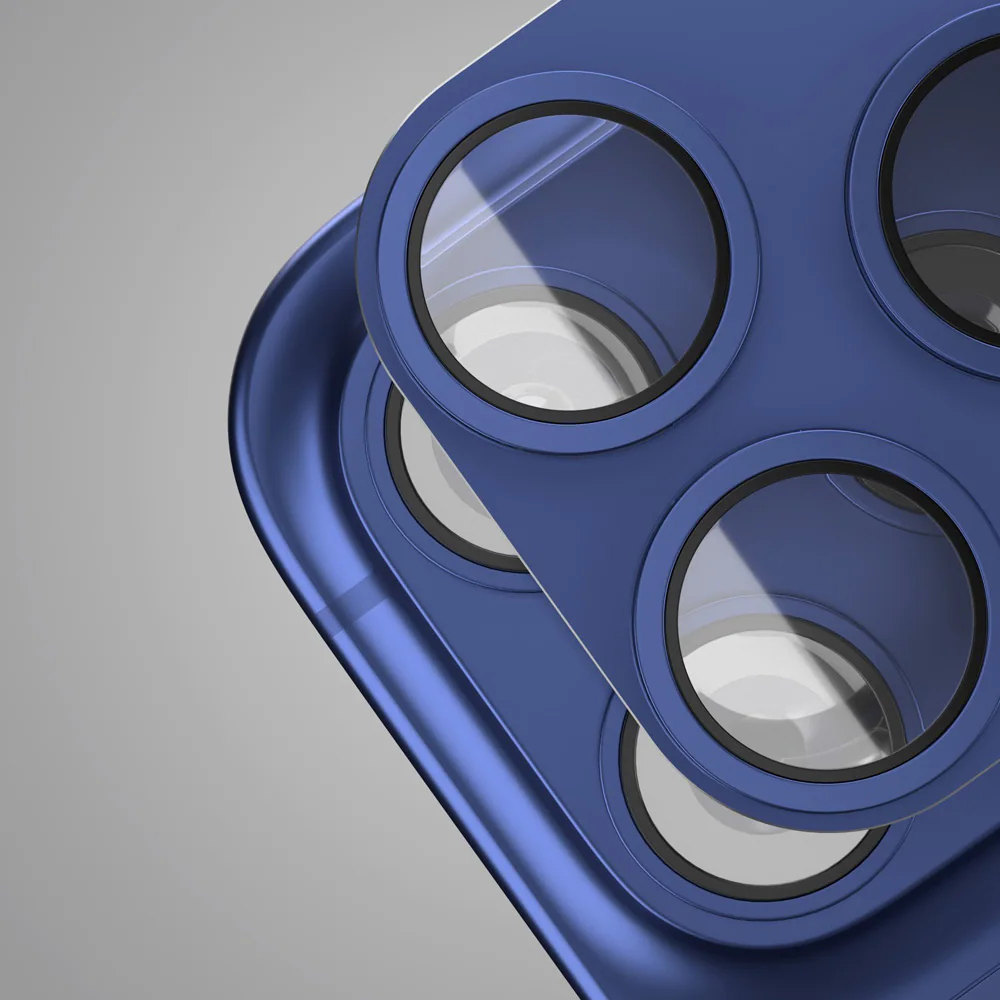 Etteri kameraskydd till iPhone 17 Pro Max - Blå / kameralinsskydd aluminium / linsskydd 9H glas, bild 2