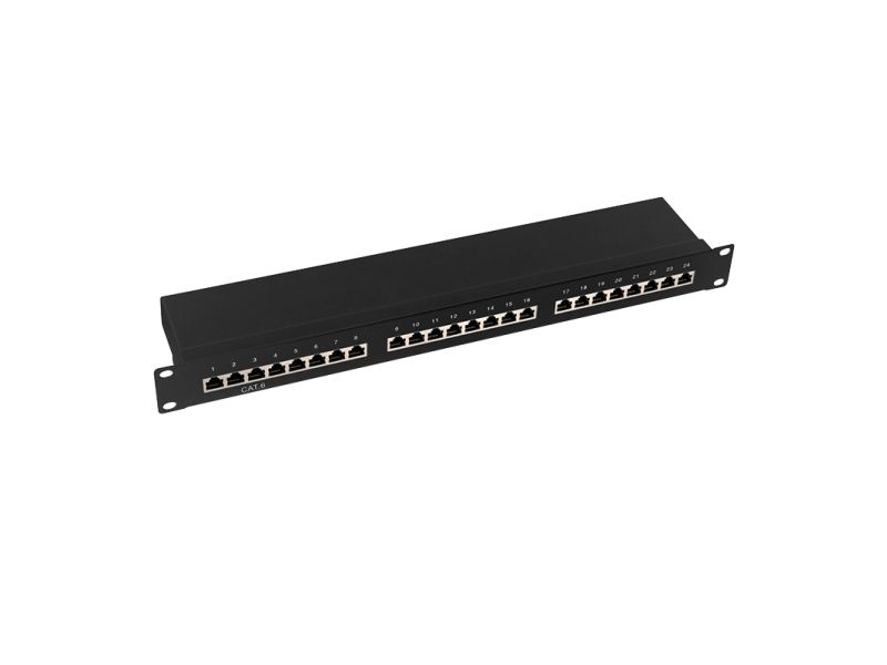 LogiLink NP0055, Cat6, S/UTP (STP), Sort, Stål, ISO/IEC 11801, TIA/EIA 568C.2, 482,5 mm