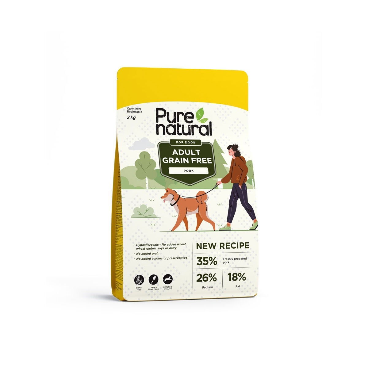 Purenatural Dog Adult Grain Free Pork Spannmålsfritt Torrfoder till Hund 2kg